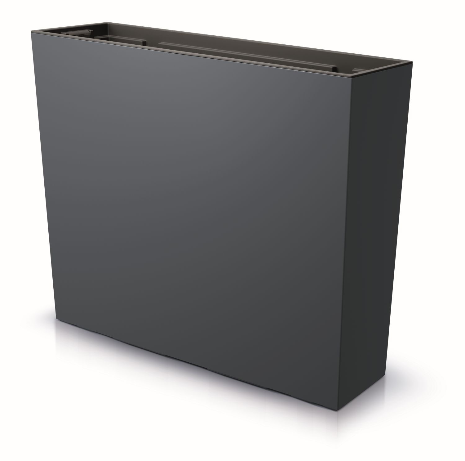 Záhradný plastový kvetináč s vložkou Urbi Case T Antracit 58 x 18 x 49,8 cm PROSPERPLAST