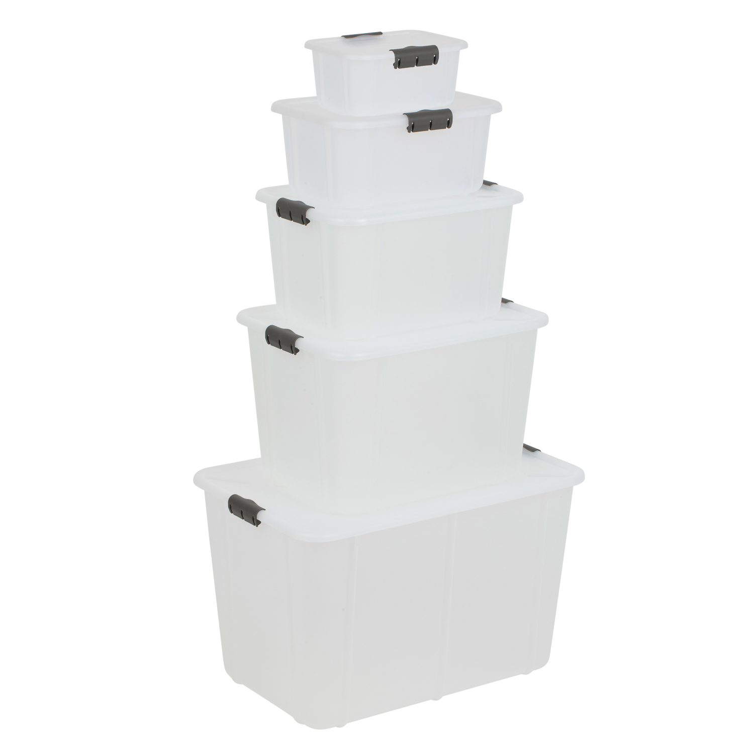 Aufbewahrungsbox mit Deckel Velur 30 L Transparent BRANQ