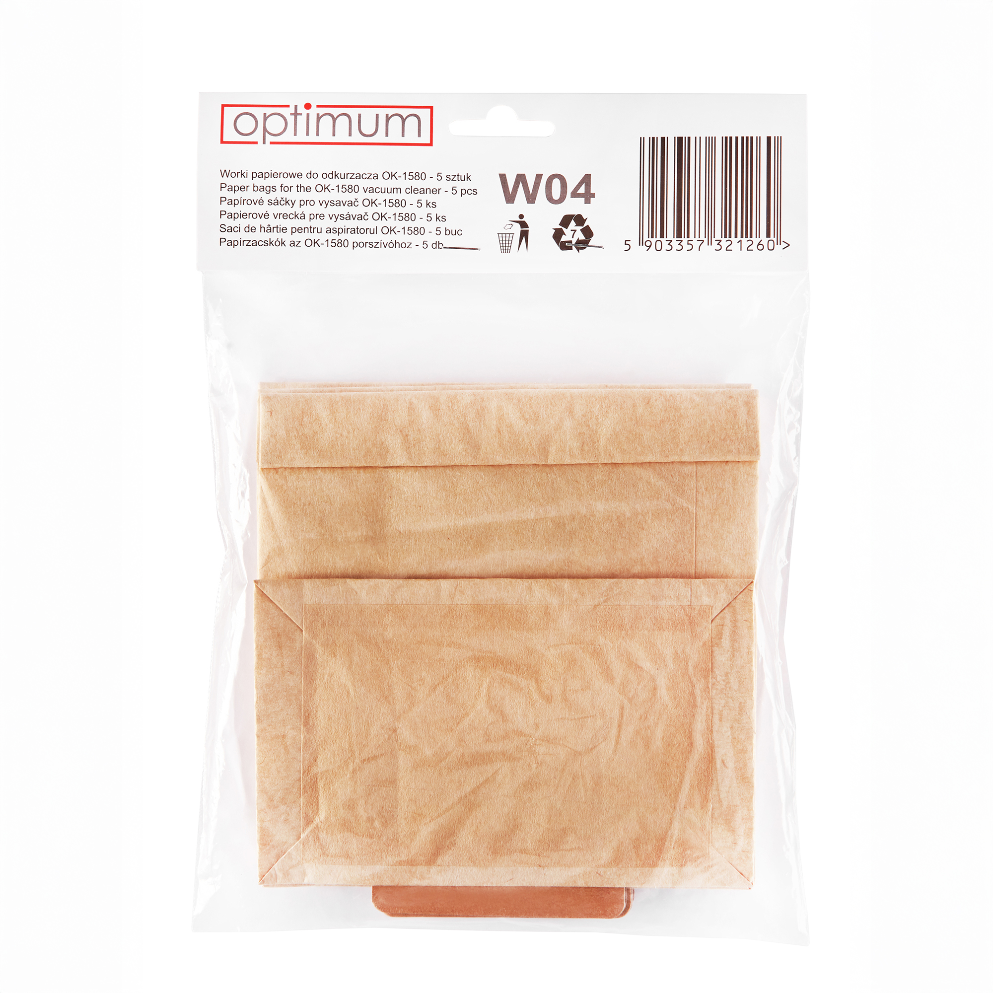 Worki do odkurzacza OK-1580 OPTIMUM