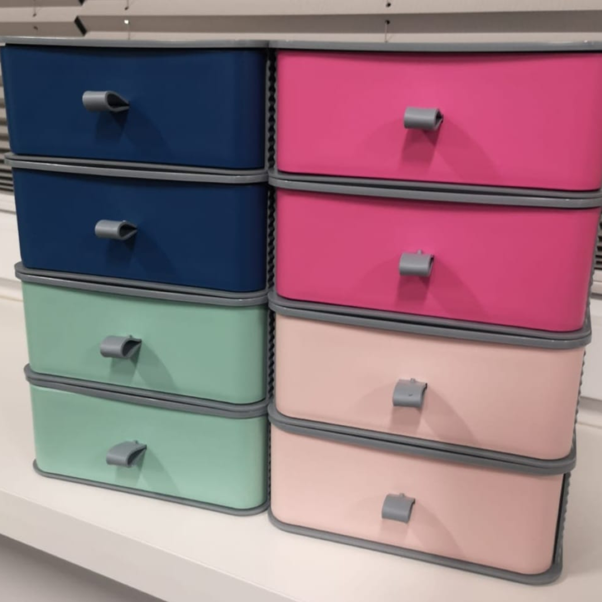 Sorter szufladka 17,5 x 19,5 x 7 cm jasny różowy DOMOTTI