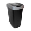 Kosz uchylny do segregacji 25 l Domino czarno-szary JOTTA