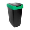 Kosz uchylny do segregacji 25 l Domino czarno-zielony JOTTA