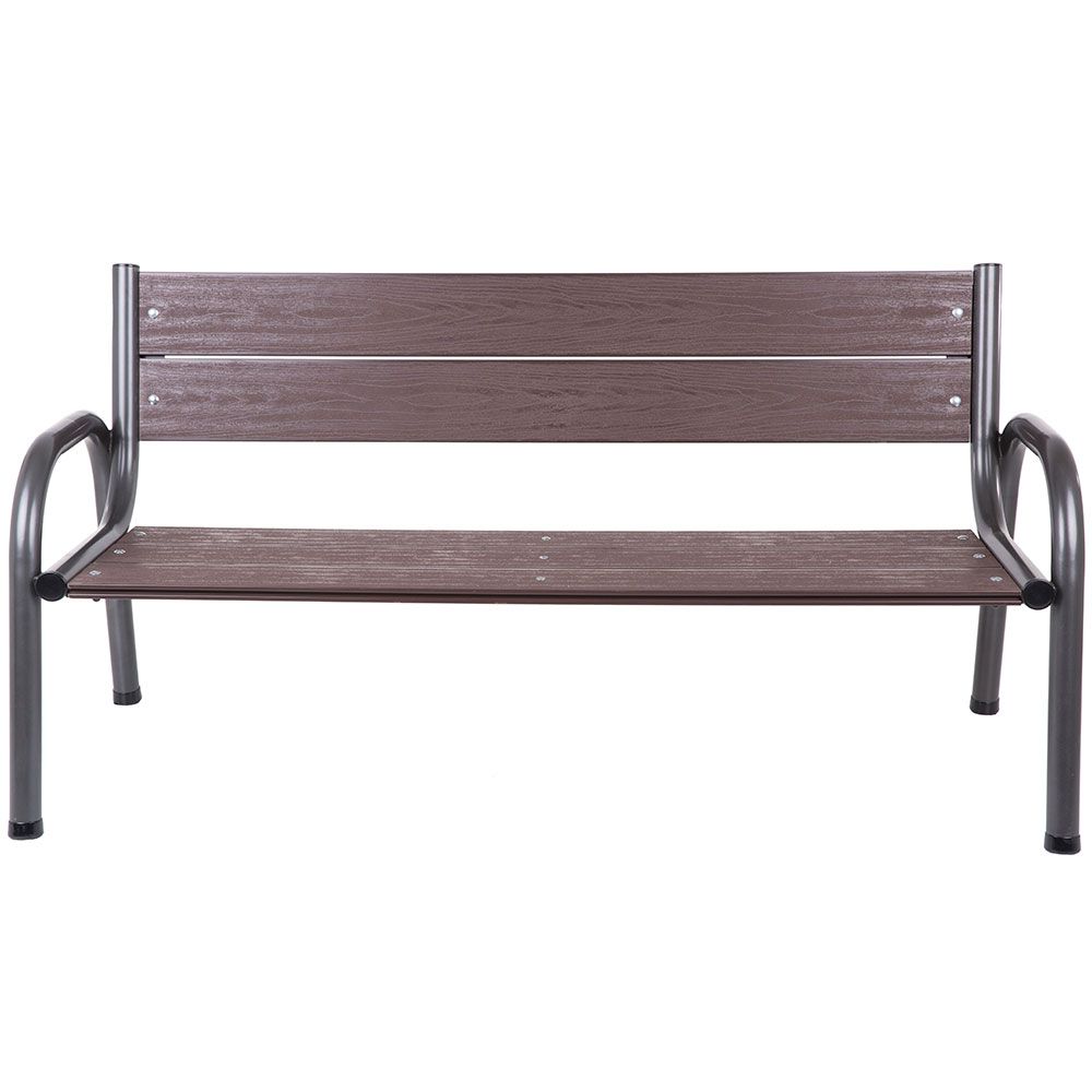 Zahradní lavička se sedadlem a opěradlem z plastu 170 x 74 x 86 cm PATIO 