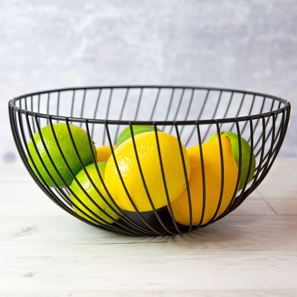 Fruit basket Decor 25 cm black DOMOTTI