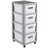 Rack with 4 drawers Infinity 30 x 36 x 69 cm gray-white CURVER