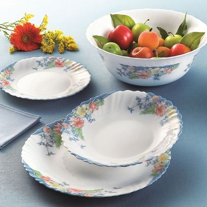 Arcopal Florine Geschirrset 26-teilig – Blumenmuster, Spülmaschinengeeignet, Für 6 Personen