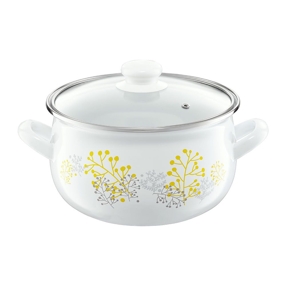 Enameled pot with lid 16 cm / 2,2 l AMBITION