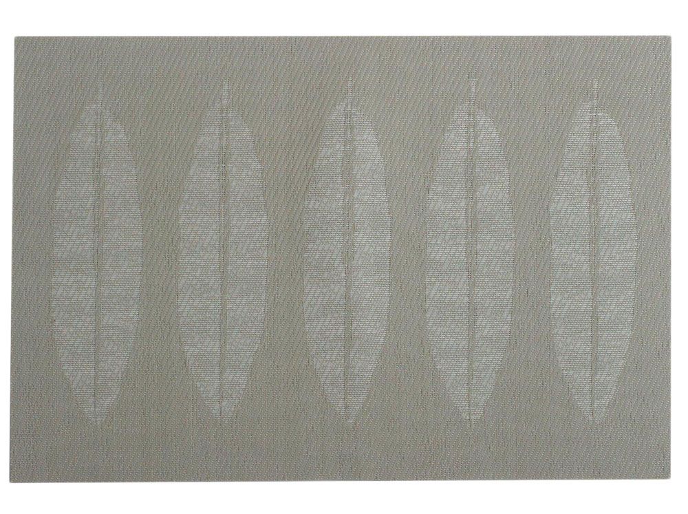 Mata stołowa Velvet PVC/PS Liście Beige 30 x 45 cm AMBITION