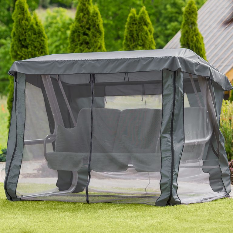 Dach z moskitierą do huśtawki ogrodowej 228 x 126 cm Rimini / Venezia D031-16CW PATIO