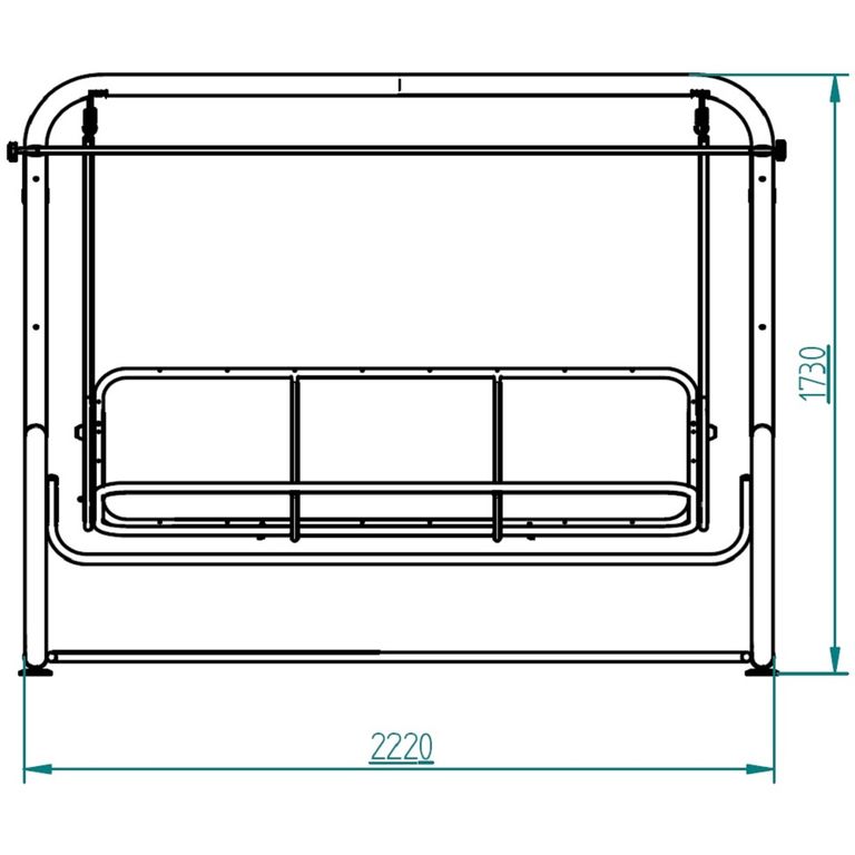 Huśtawka ogrodowa z moskitierą Venezia Lux G036-02LB PATIO