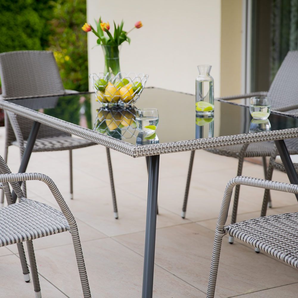 Stół ogrodowy Lupus 150 x 90 x 73 cm szary PATIO