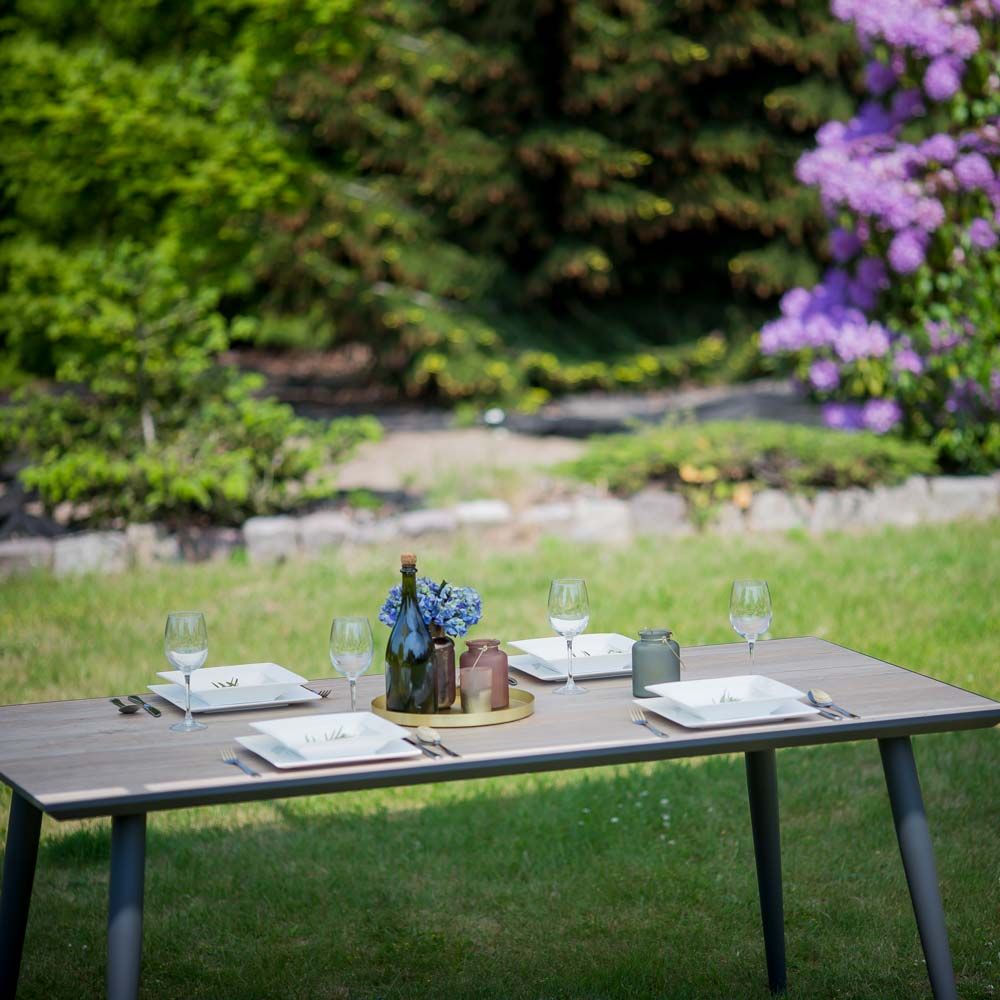 Stół ogrodowy Hugo 180 x 90 x 72 cm brąz PATIO