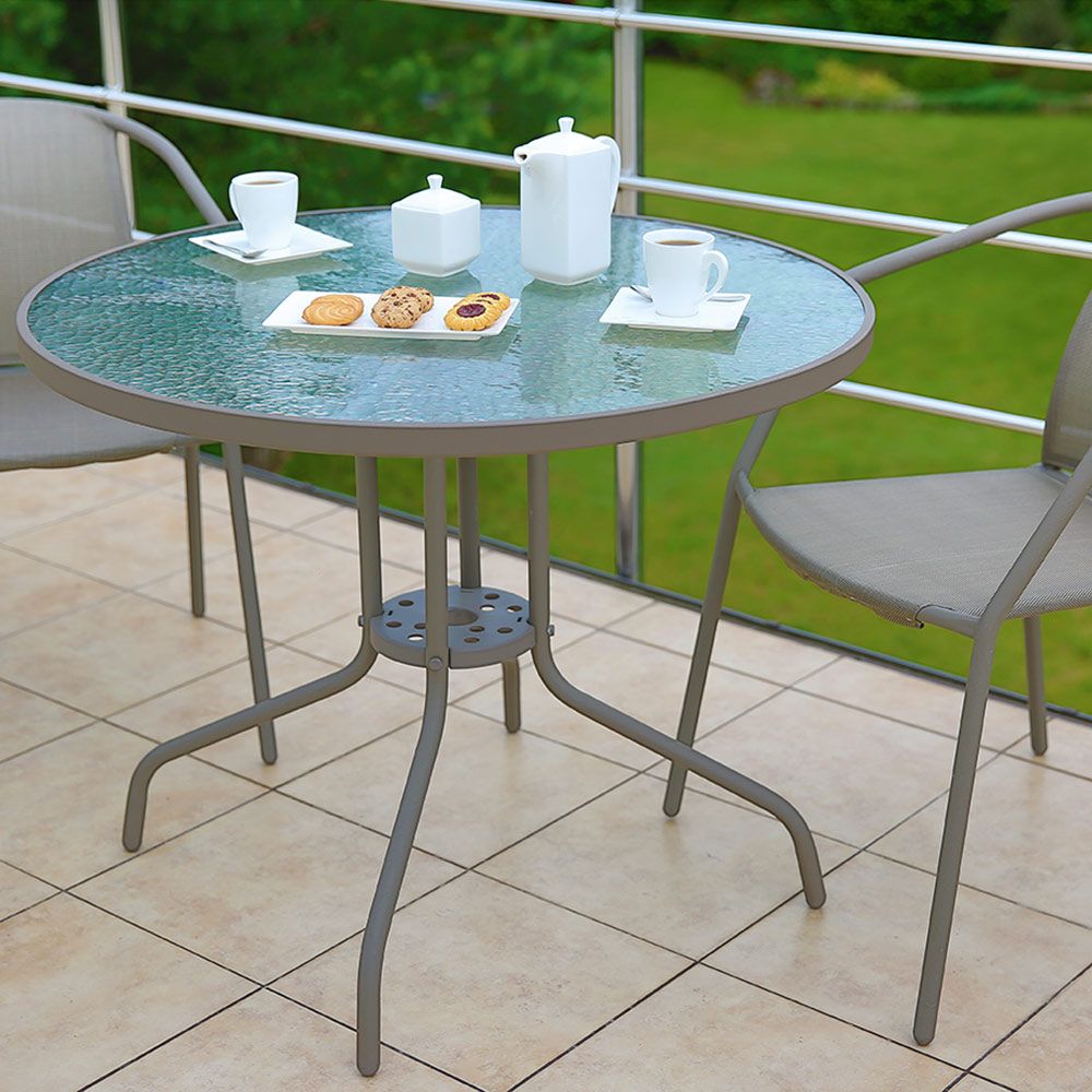 Bord Fellini 90 cm glas PATIO