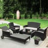 Rattan Furniture set Alaska Black