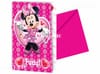 Zaproszenia urodzinowe z kopertami Minnie Mouse 6 szt. DISNEY