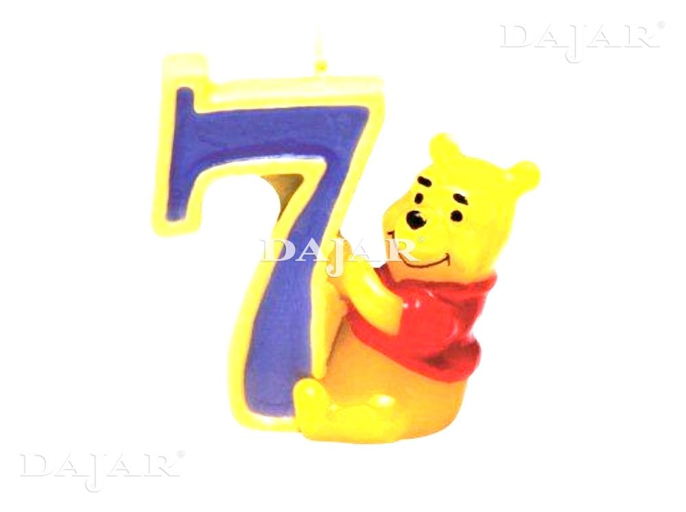 Vela de cumpleaños número 7 Winnie the Pooh DISNEY