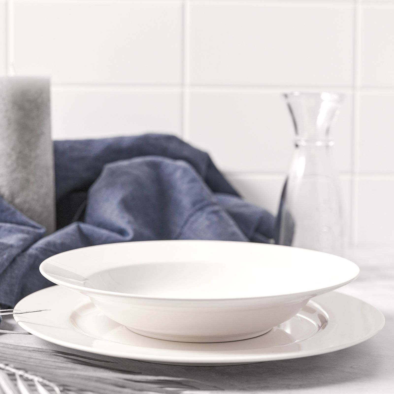 Serwis obiadowy 18-elementowy Aura White