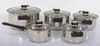 Set of stainless steel pots Lucas 10 elements DOMOTTI