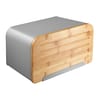 Bread box Nordic with cutting board 35 x 21,5 x 21,5 cm gray AMBITION