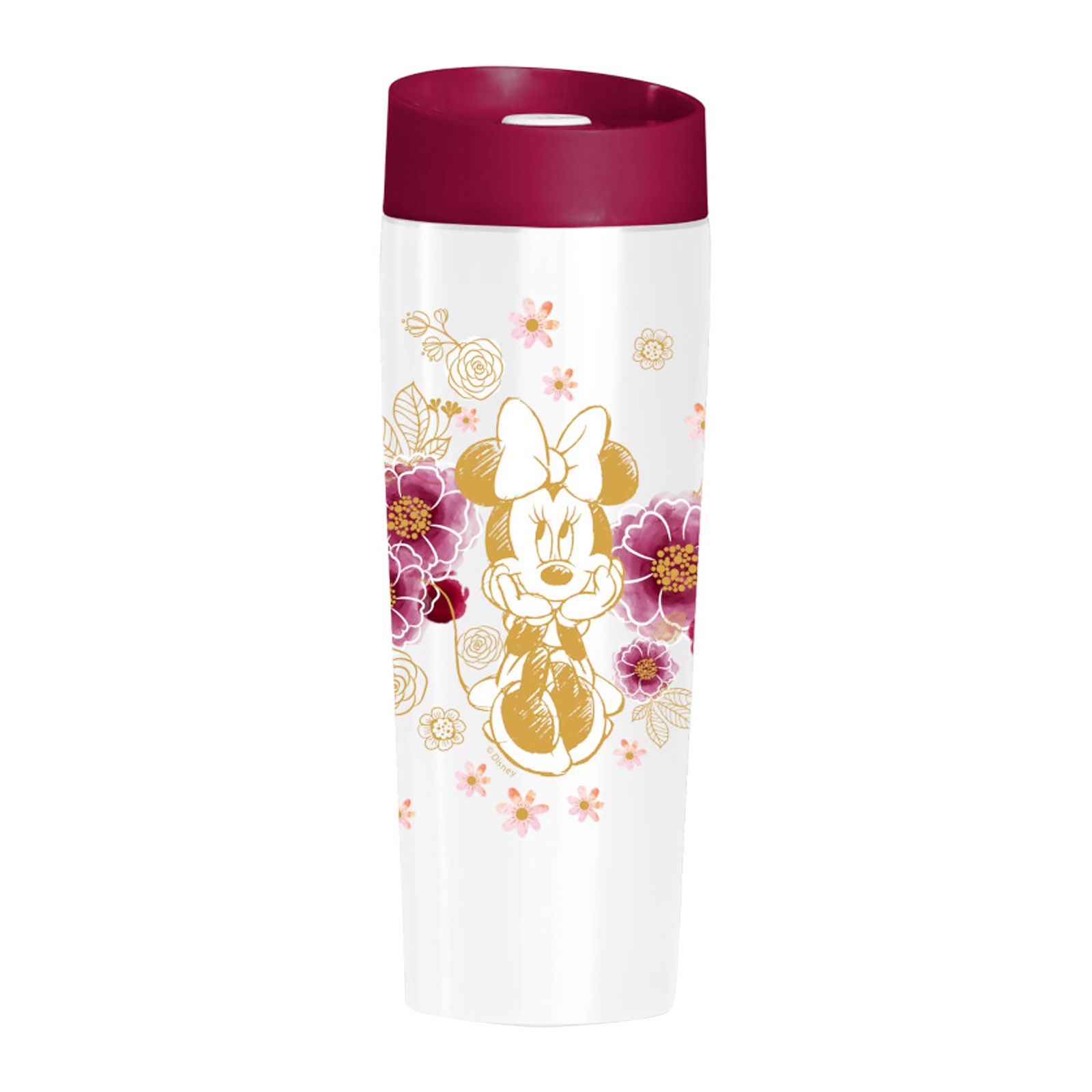 Thermobecher Minnie Flowers Gold "Uśmiechnij się" 400 ml DISNEY