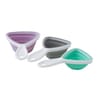 Łyżki silikonowe pomiarowe 3 szt. fioletowy /szary / miętowy 