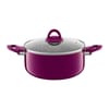 Cooking pot with lid Glamour 28 cm purple AMBITION