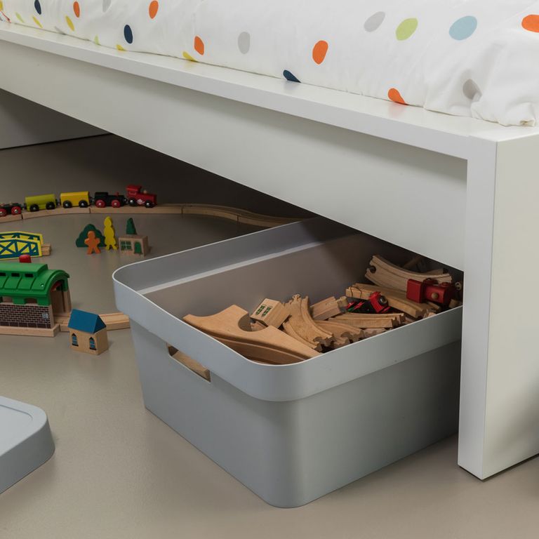 Storage box with lid 45L Infinity light grey CURVER