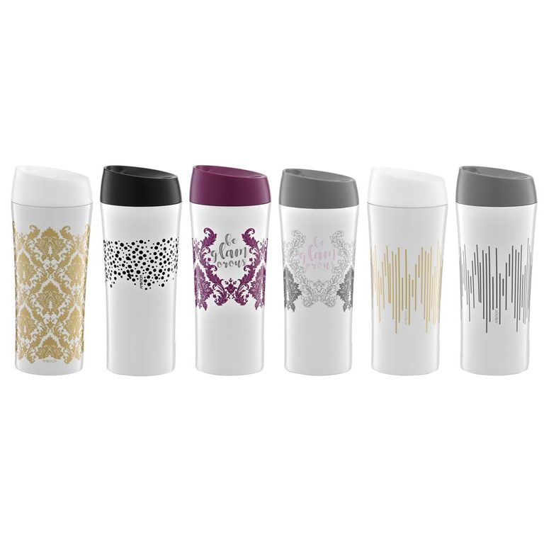 Kubek termiczny Glamour Be glamorous 400 ml szary AMBITION