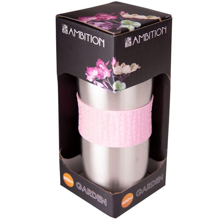 Kubek termiczny Garden 400 ml różowy AMBITION